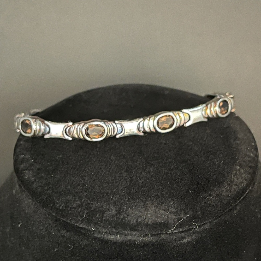DBJ Signed 925 Sterling Silver 7" Bracelet